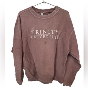 Vintage Ribbed Pink WORN Trinity University San Antonio TX Women’s S Sweatshirt